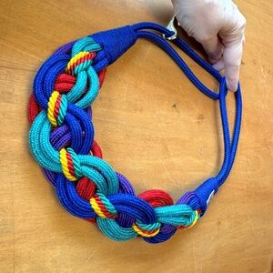 Colorful  Woven Belt, Size M, The Leather Shop Vintage